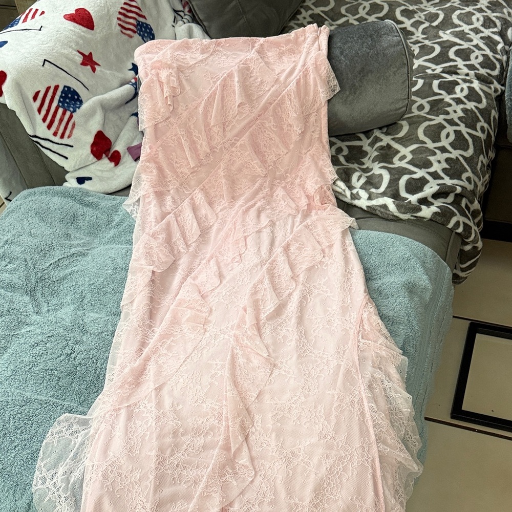 Wild Fable Soft Pink Lace Top